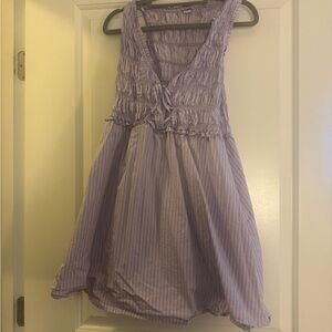 Old Navy Lavender and white striped Sleeveless Dress